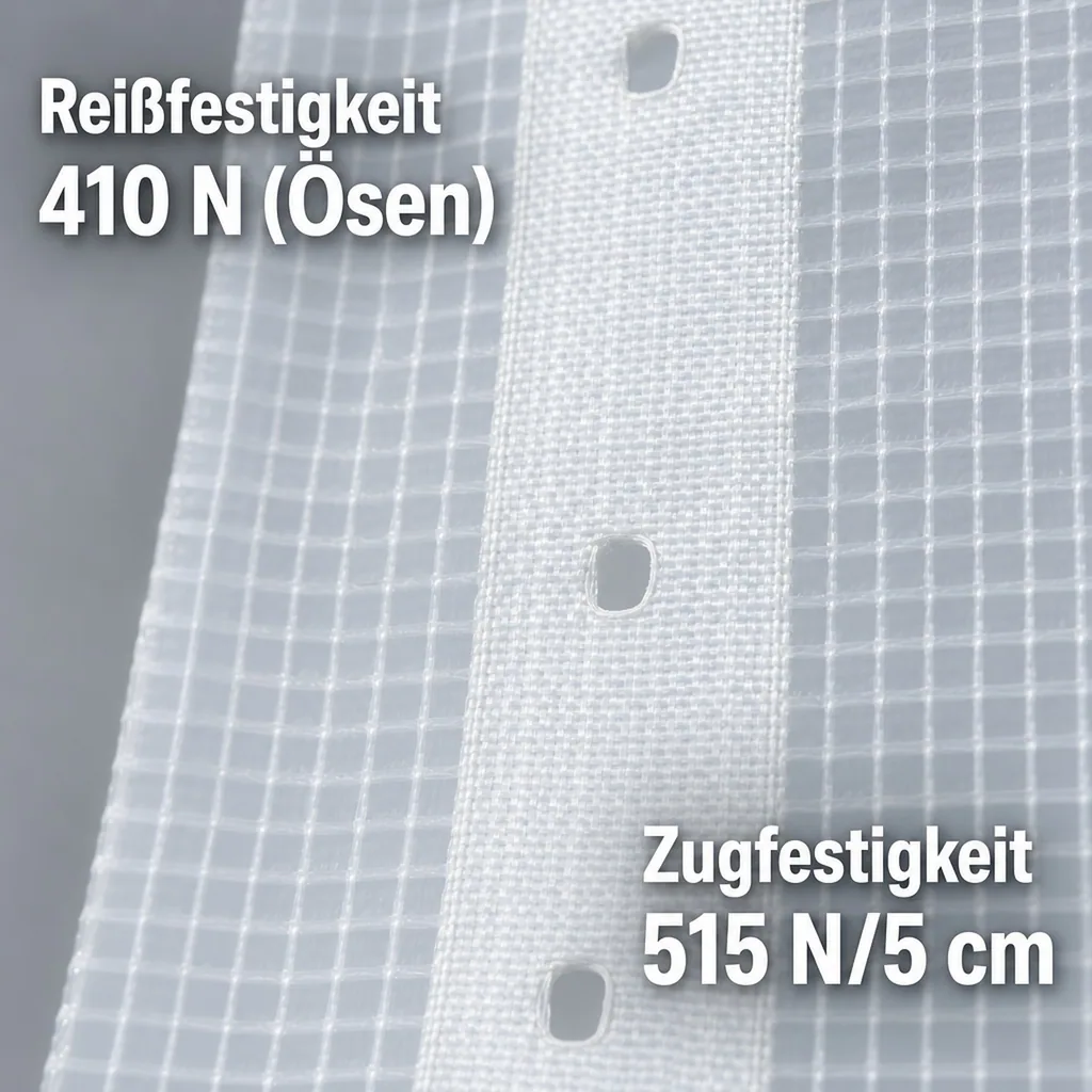 Gitterplane für Gerüste 2,20 x 20 m 200 g/m² Weiss/Transluzent