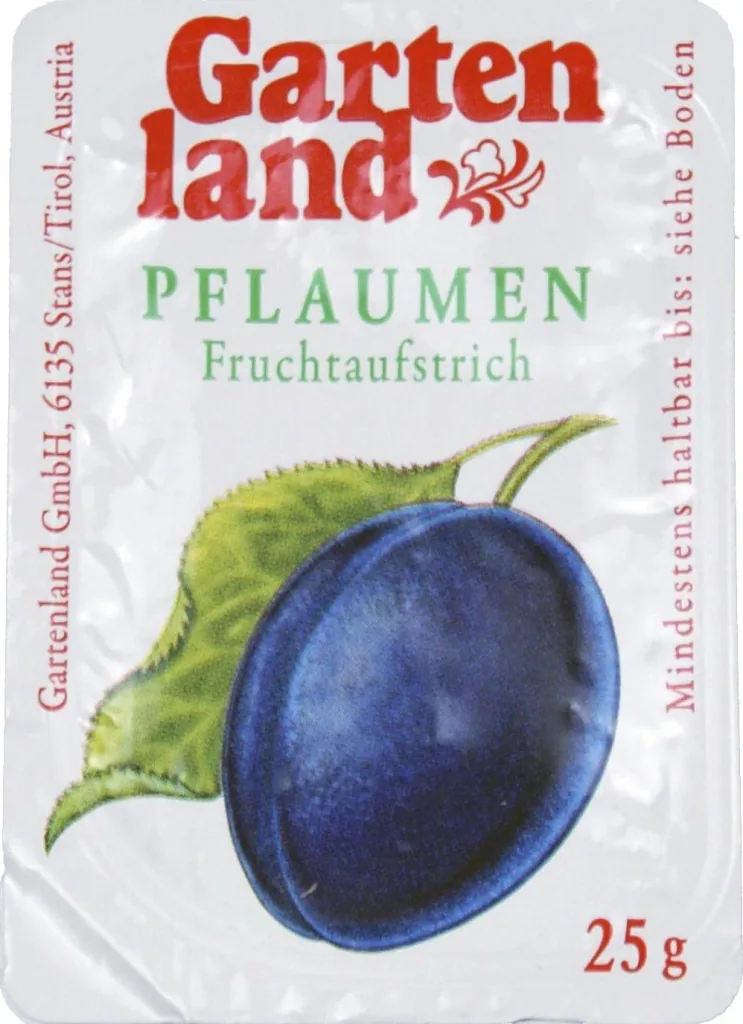 Marmeladentopf mit Deckel und Löffel, 10 Portionspackungen Fruchtaufstrich á 25 g, 250 g