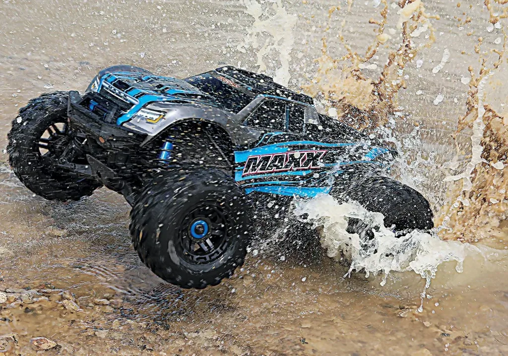 MAXX 1:10 RTR TSM SR VXL-4S Regler ohne Akku/Lader 1/10 Monster-Truck Brushless blau