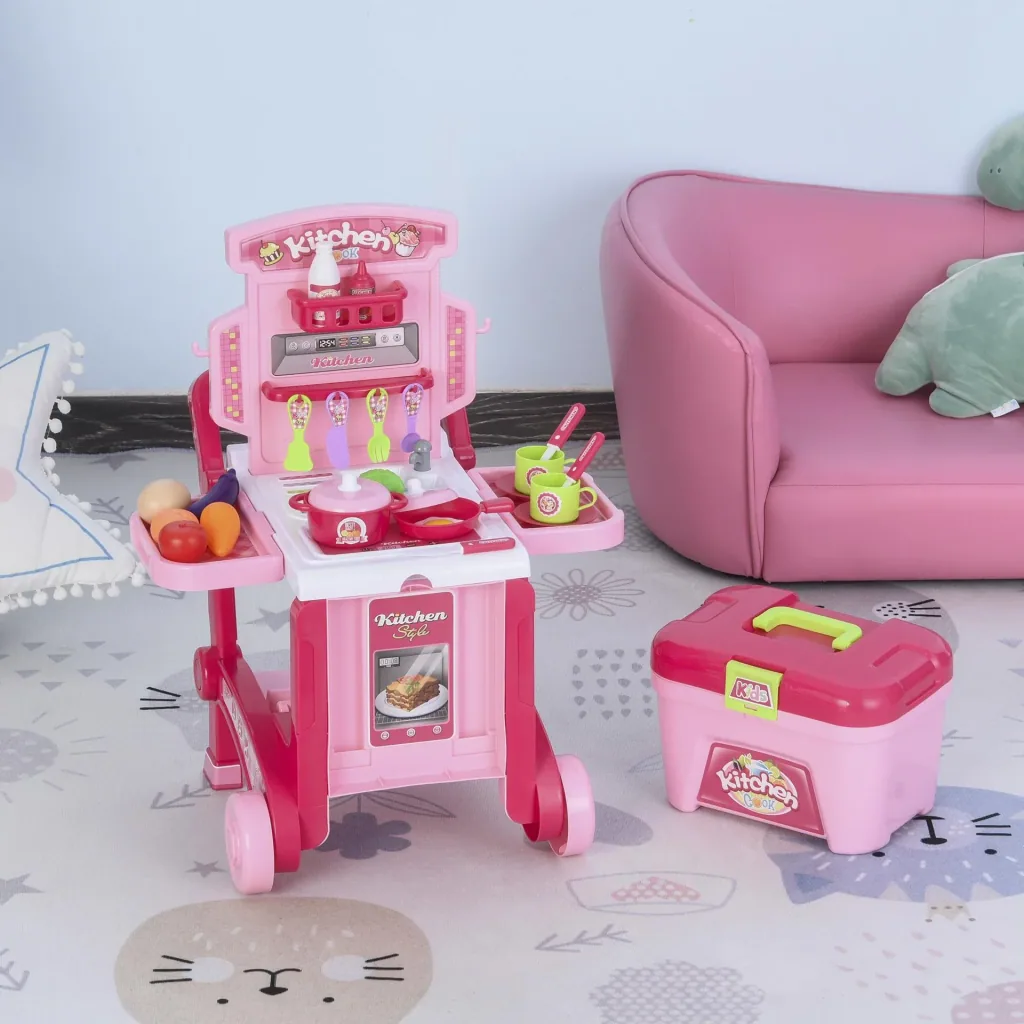 Kinderspielküche mit 42-teiligem Zubehörset