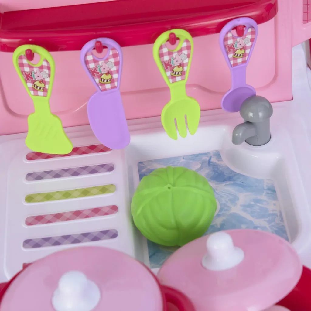 Kinderspielküche mit 42-teiligem Zubehörset