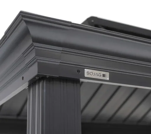Sojag BBQ-Pavillon Messina 68 292×179×262 cm Anthrazit – Grillpavillon mit 2 Ablagen & Stahldach