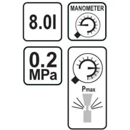 Drucksprüher 8L mit Tragegurt und Manometer