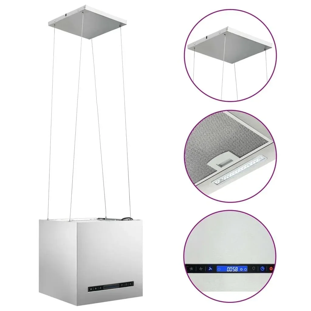 Edelstahl-Dunstabzugshaube, hängend mit Berührungssensor LCD 37 cm