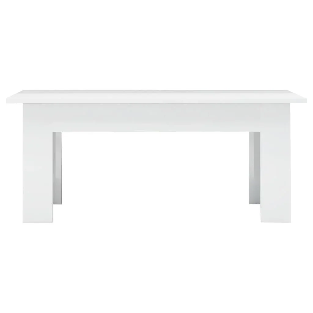 Couchtisch 100x60x42 cm Hochglanz-Spanplatte weiß