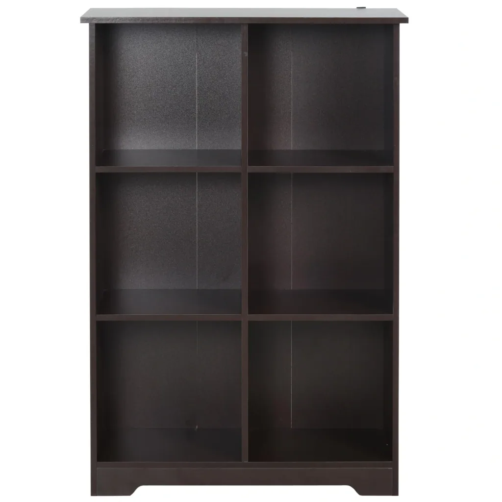 Würfelschrank mit 6 Fächern, kaffeefarben