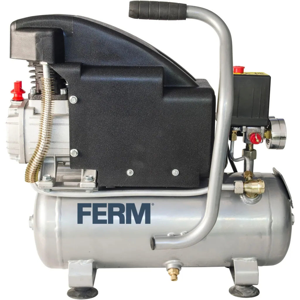CRM1044 Kompressor - 750W - 1.1 PS - 8 Liter - Max. 8 bar - Inkl. 1/4 Inch universale Abkürzung und 2 Manometern