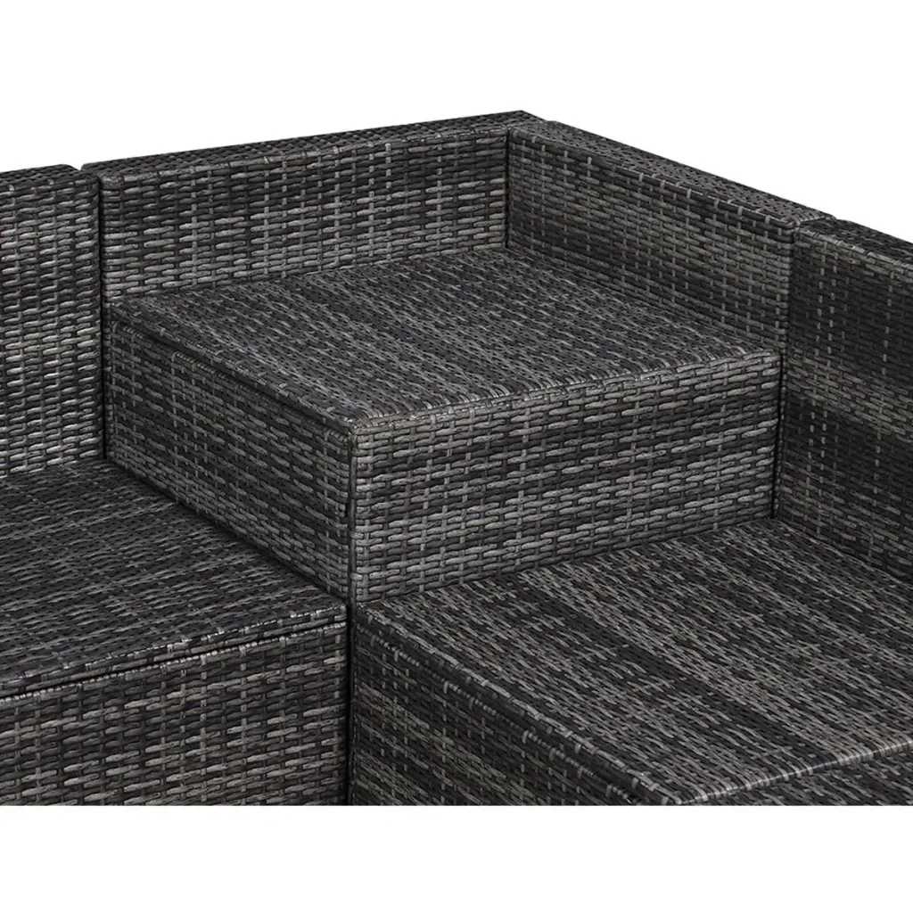 Polyrattan Lounge Set 8-teilig inkl. Kissen