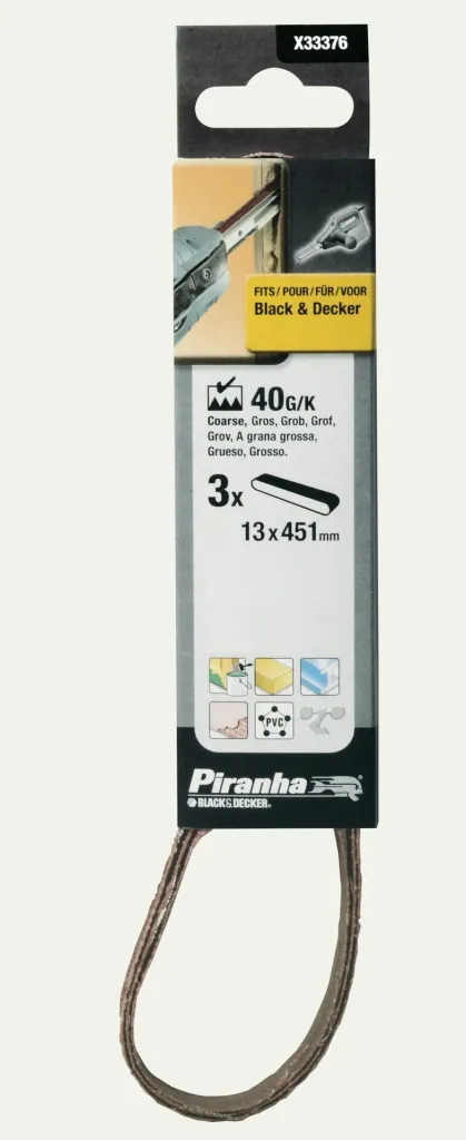 Schleifbänder K120 für Powerfeile KA900E, 13 x 455mm, 3er Set