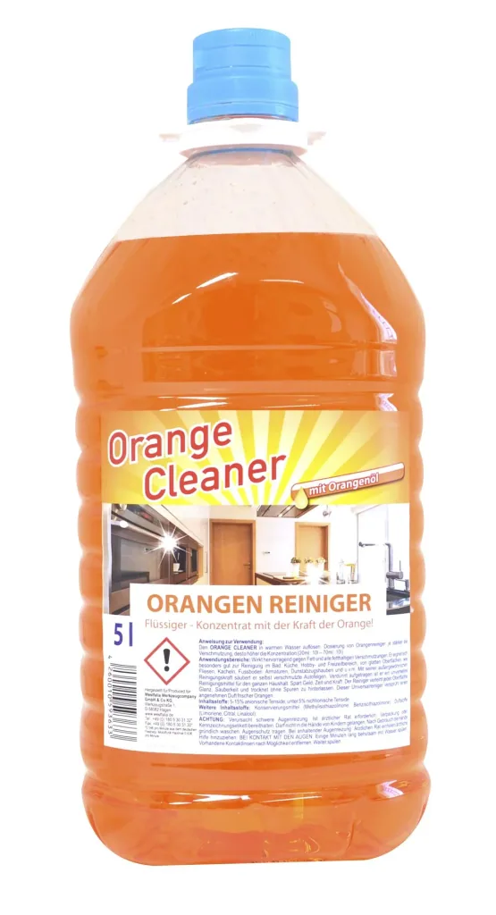 Orangenreiniger Konzentrat, 5L Kanister inklusive Dosierbecher und Auslaufhahn