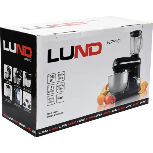 Küchenmaschine Mixer und Pürierstab - 1000W - Edelstahlschüssel mit 4,5 L