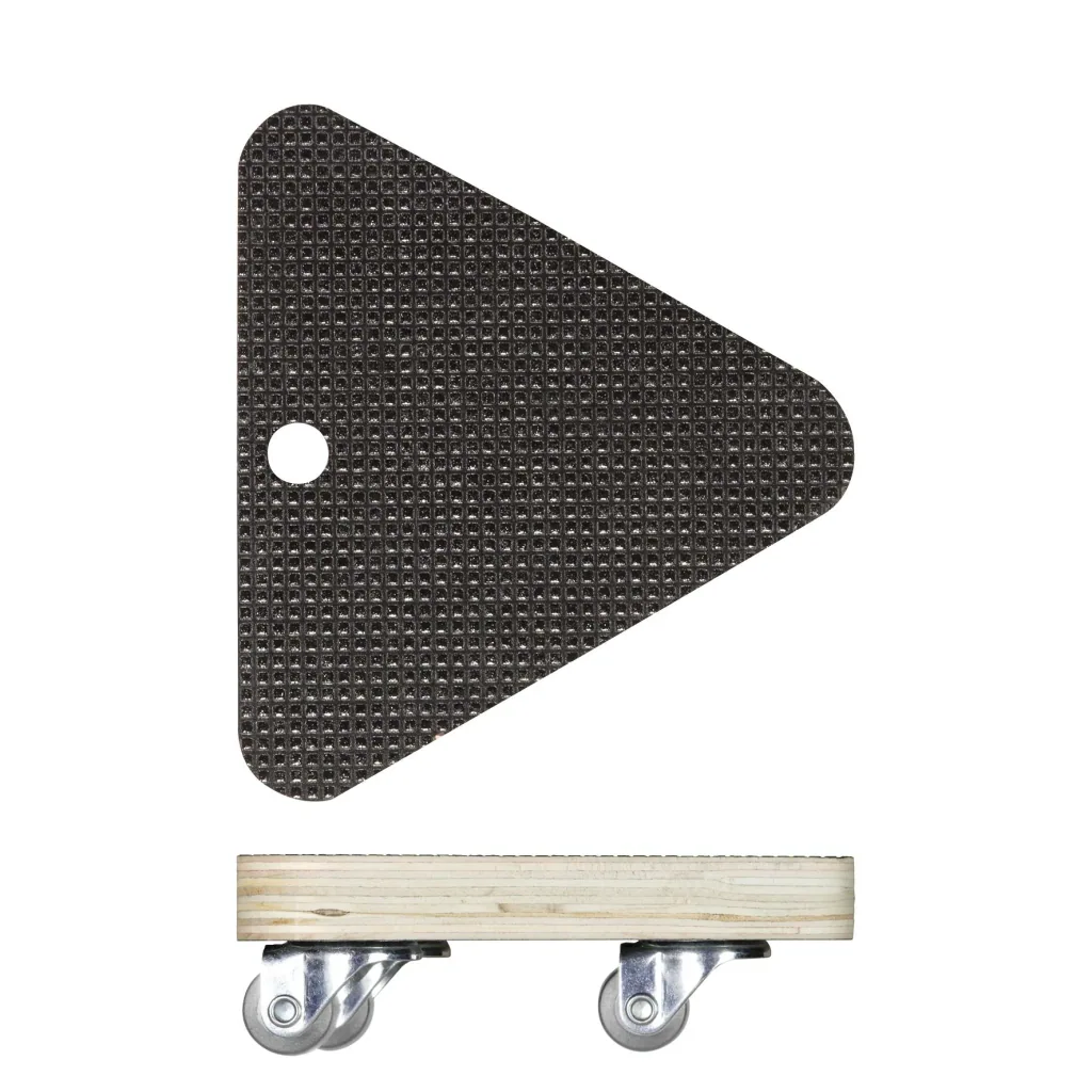 Transporthilfe MM 1314, 14 x 14 x 14 x 4,5 mm, softe Rollen Ø 20 mm, Multiplexplatte Maxigrip FSC®, Tragkraft 100 kg