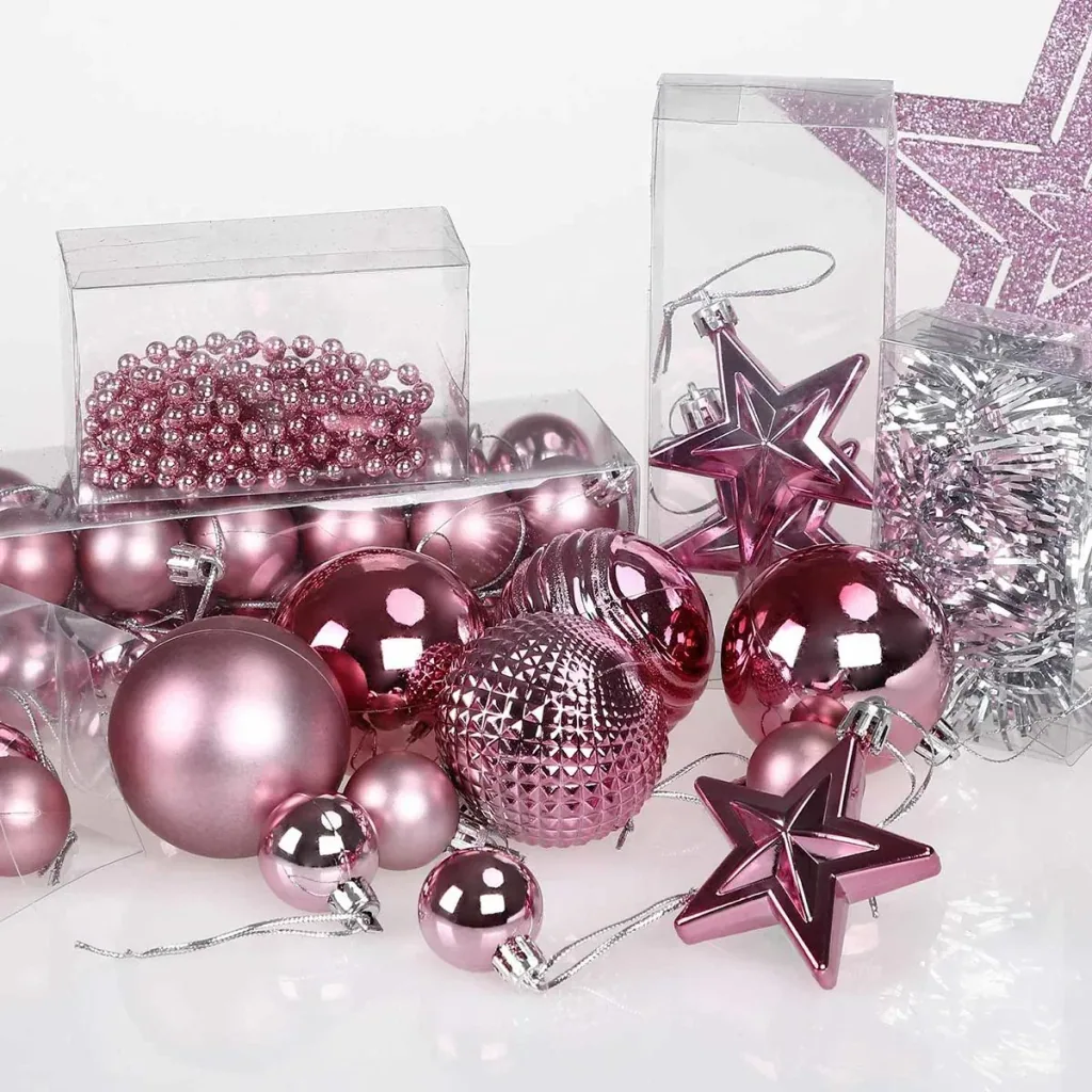 Christbaumschmuck - Christbaumschmuck Rosa 66 Stk.