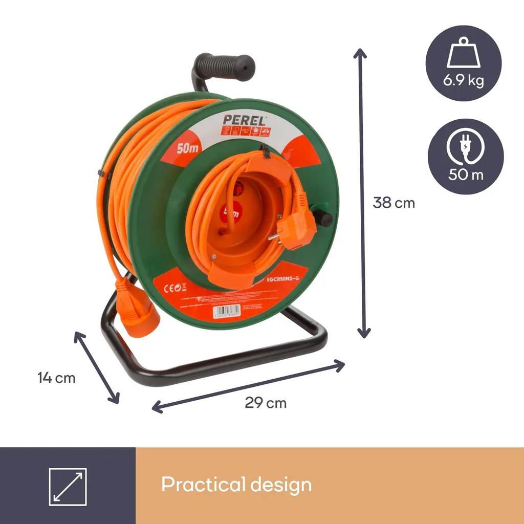 Gartenhaspel 50 m 3G1.5 Schuko