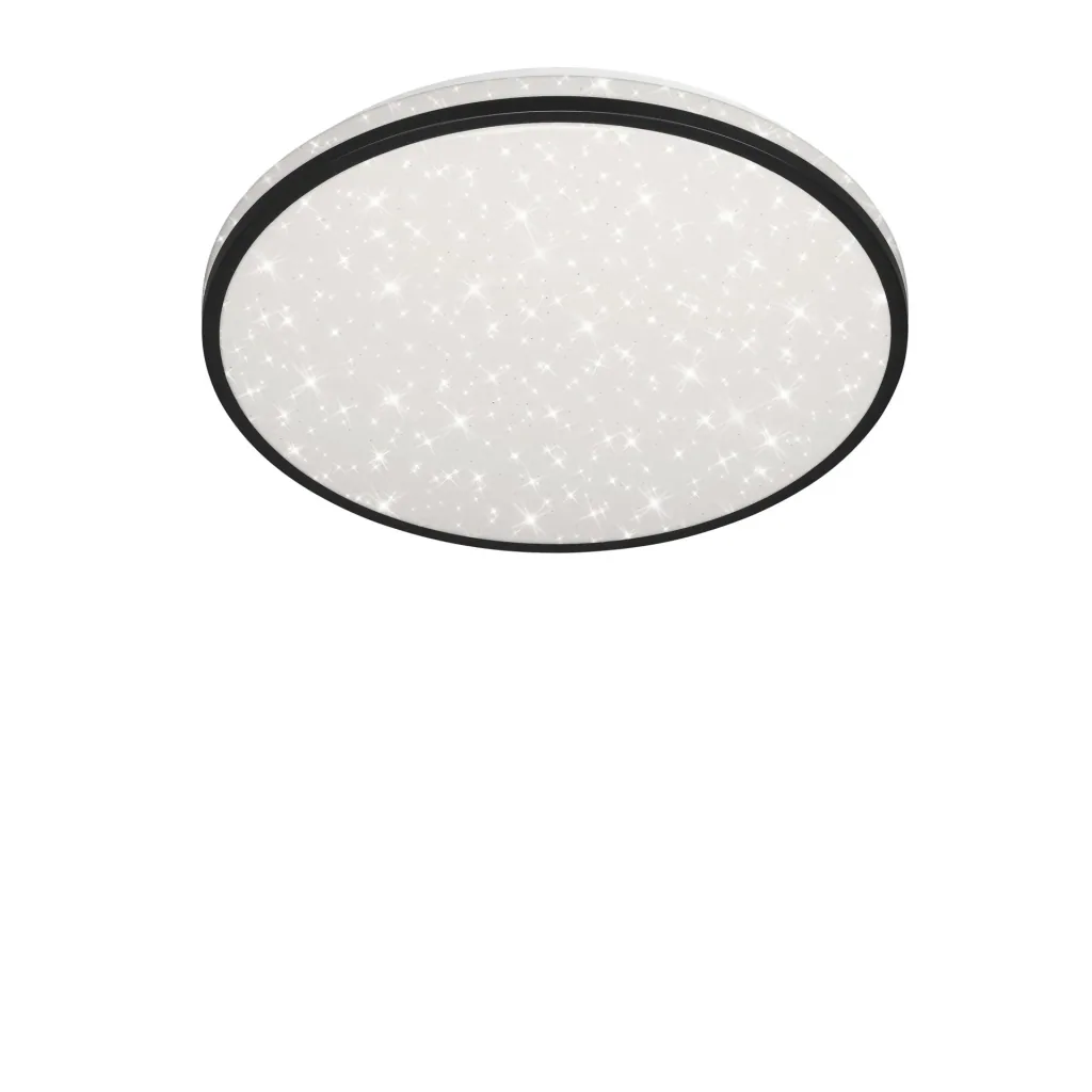 LED Deckenleuchte mit Sternendekor, rund, Ø 38, CCT, 24 Watt, schwarz