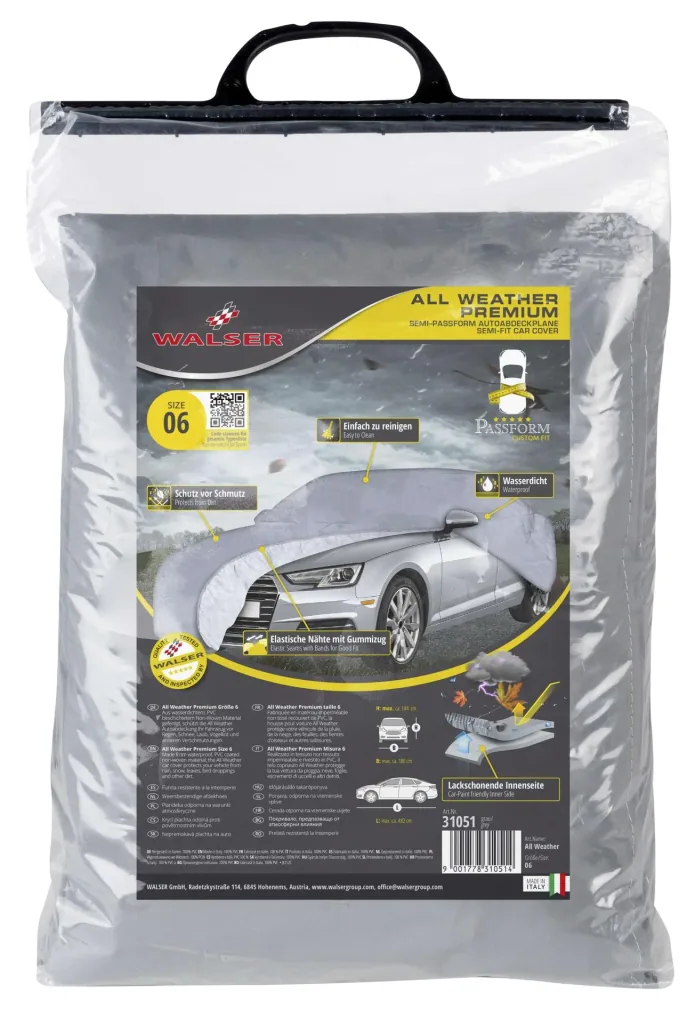 Autoabdeckplane all weather - Größe 6 - 482x180x144cm - PVC beschichtet