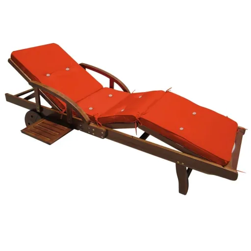 Garten-Kissen für Liege mit Schlaufen - Orange - 196x55x5cm