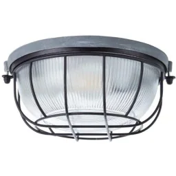 Deckenleuchte Lauren industriell Holzschwarz 40W Ø 25 cm
