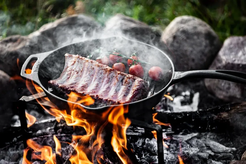 Grill-Feuerpfanne gp35 mit Stiel