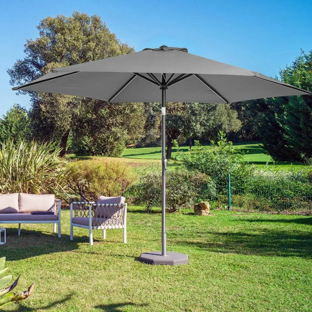 Sonnenschirm Anthrazit Alu 300cm UV-Schutz 40+
