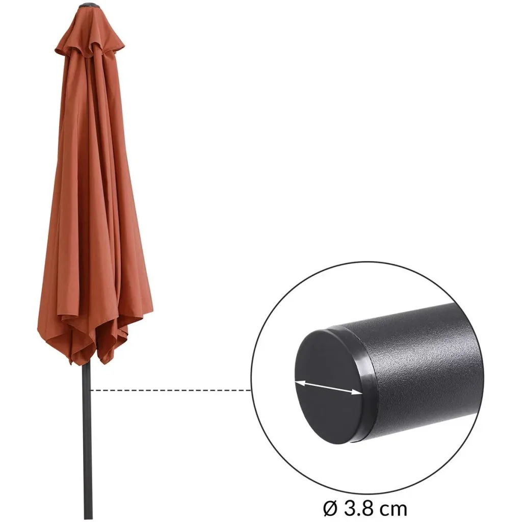 Sonnenschirm Tahiti Terracotta - Ø300cm - UV-Schutz 50+
