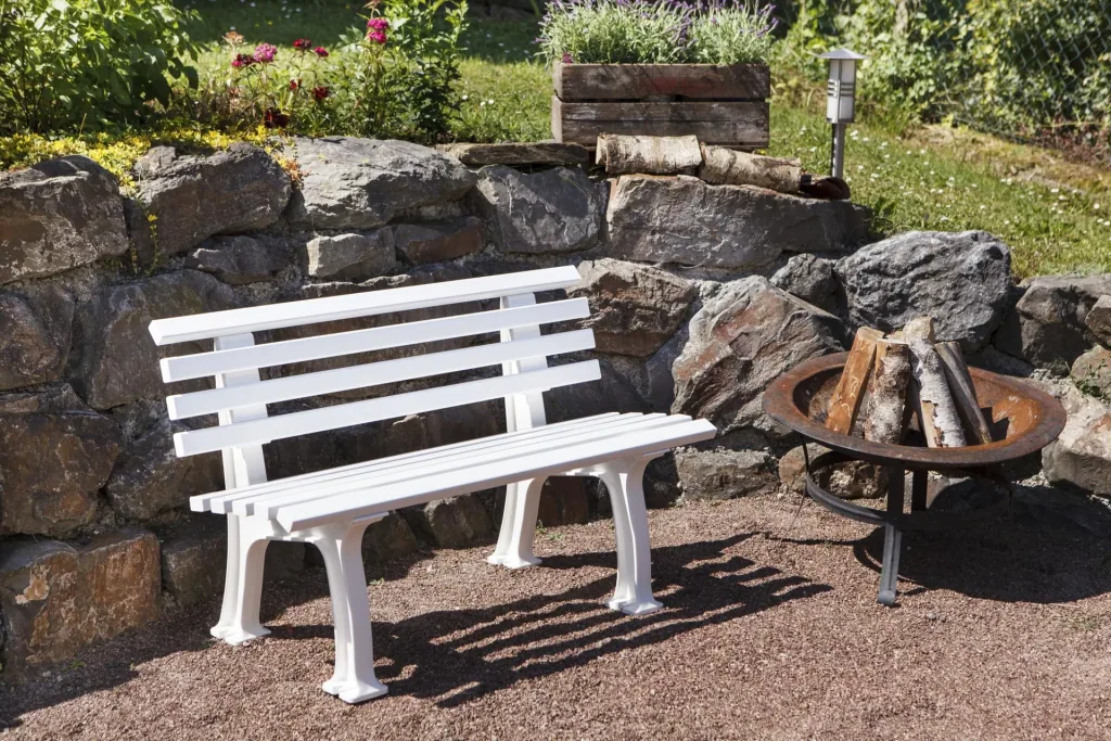 Gartenbank Ibiza 120 cm weiß