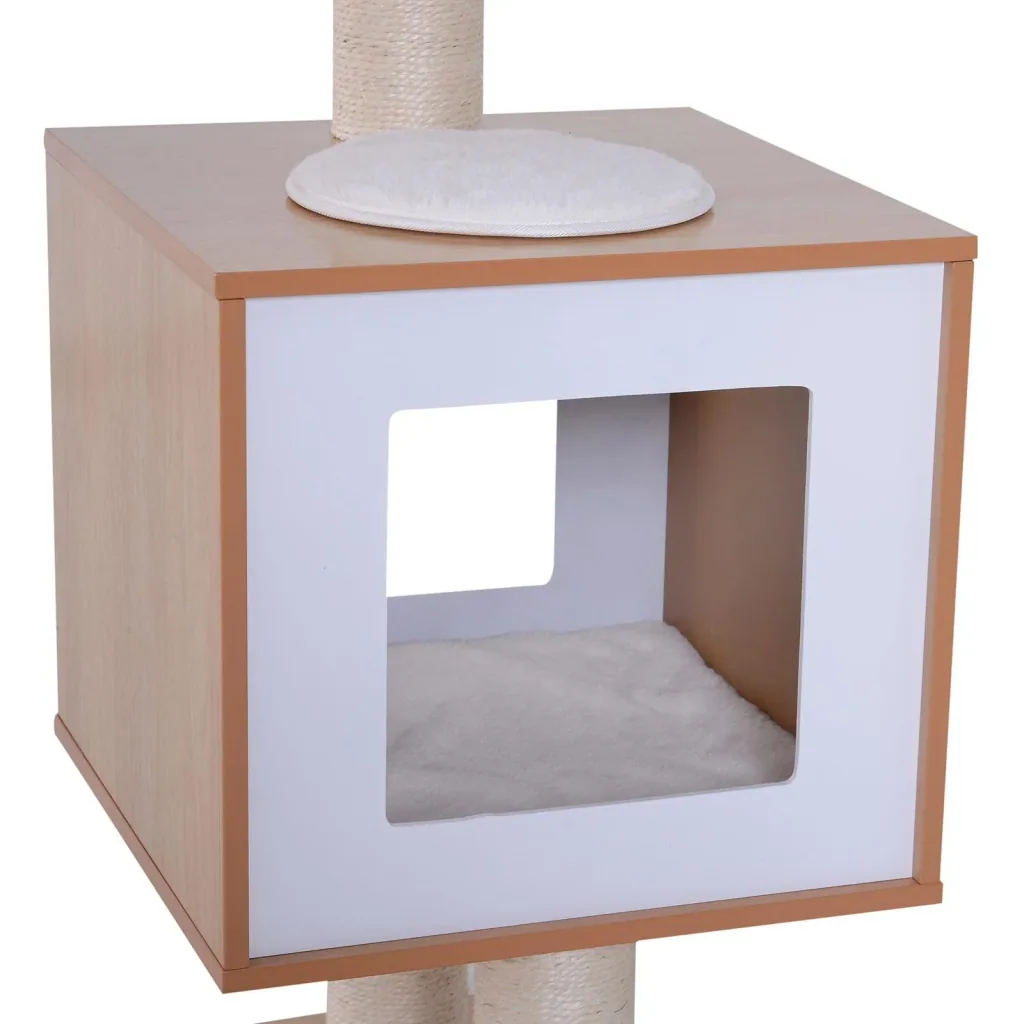 Kratzbaum Kletterbaum Sisal Polster Liegefläche Ball natur 56 x 48 x 80 cm