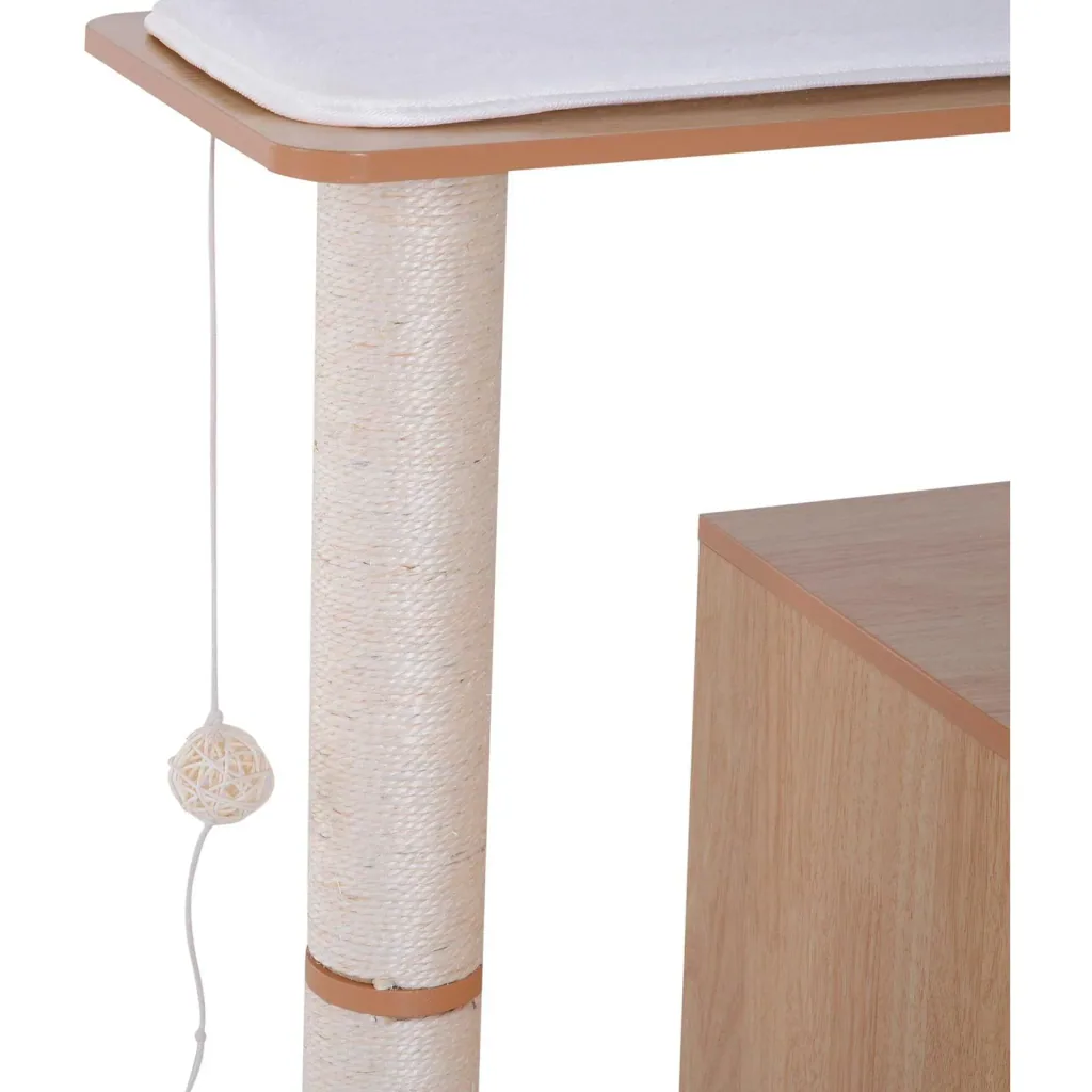 Kratzbaum Kletterbaum Sisal Polster Liegefläche Ball natur 56 x 48 x 80 cm