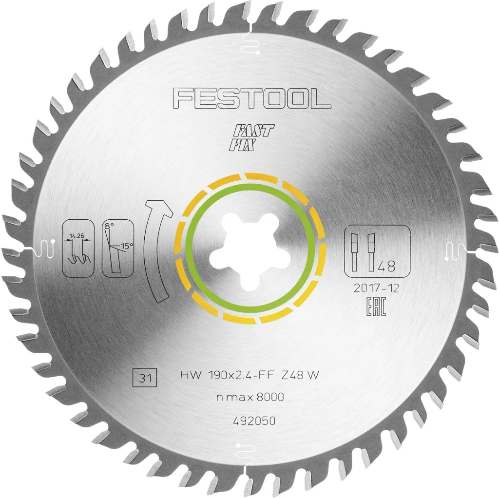 Feinzahn-Sägeblatt HW 190 x 2,4 FF W48