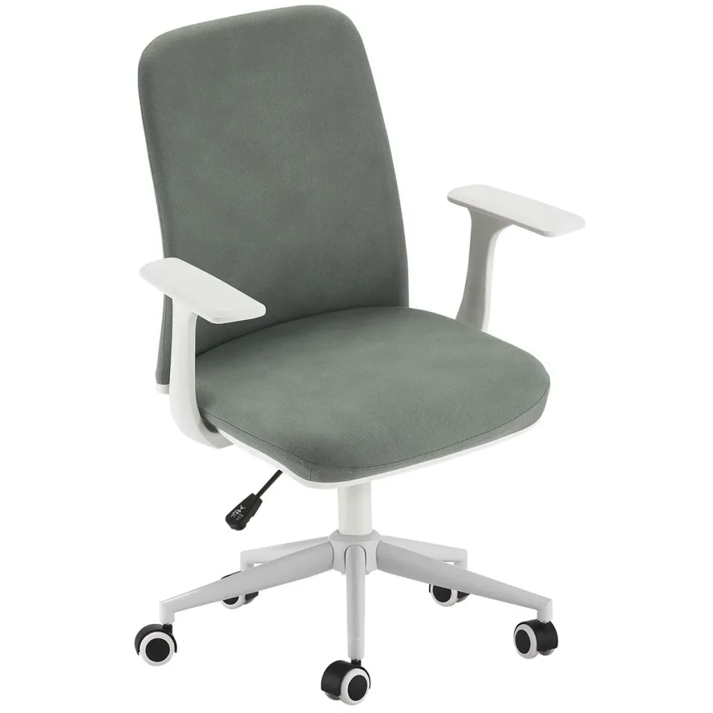 Bürostuhl mit Wippenfunktion Home-Office-Stuhl höhenverstellbarer Schreibtischstuhl ergonomisch 360°-Drehräder Schaumsto
