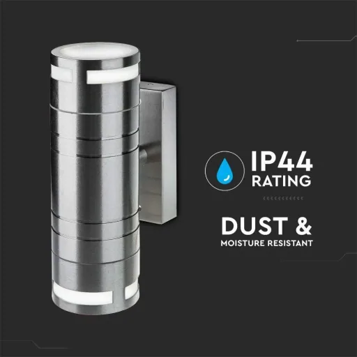 VT-7632 Wandleuchte für den Außenbereich Auf/Ab - GU10 - Edelstahl - IP44