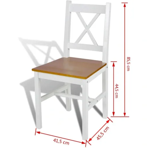 Esstischstühle 2tlg. Kiefer weiß