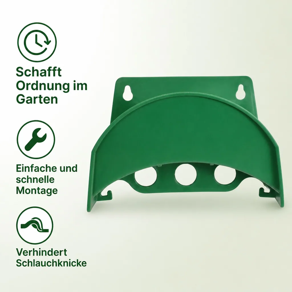 Gartenschlauchhalter, Wandschlauchhalter, Kabelhalter, Kunststoff