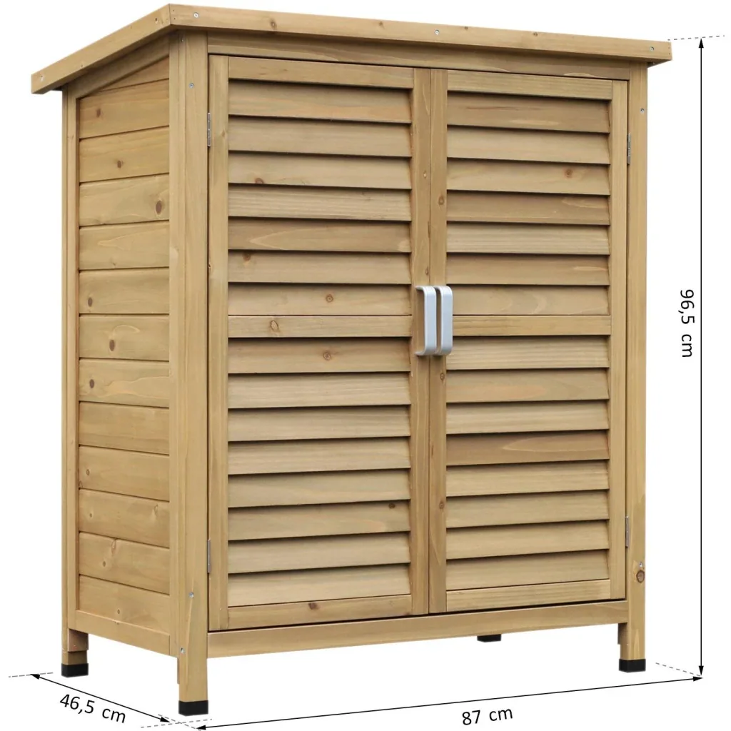Geräteschrank mit Lamellentüren