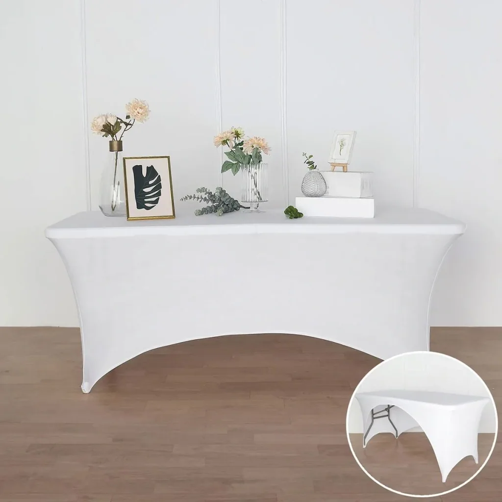 Schutzhülle für rechteckigen Tisch - Stretch - 75 x 180 x 74 cm - Weiß