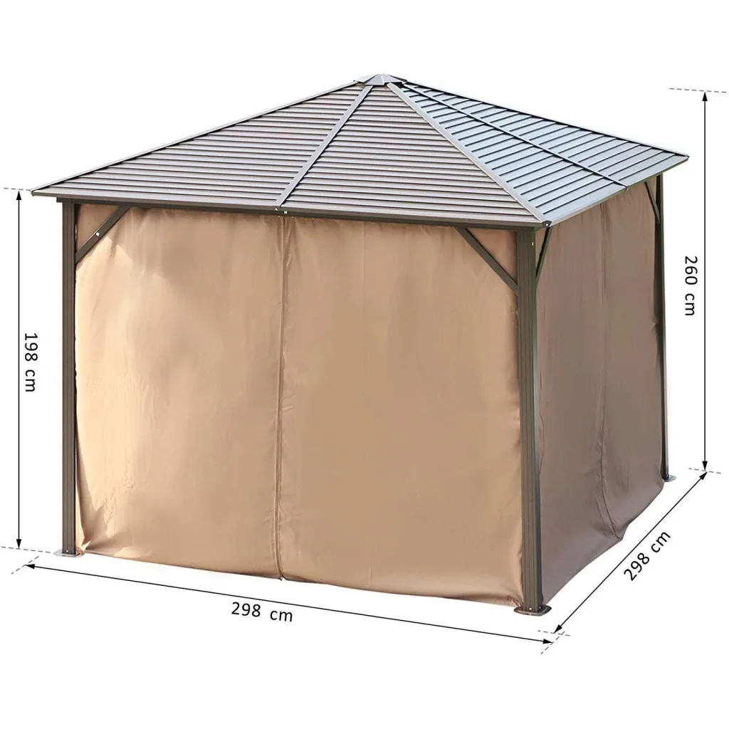 Gartenpavillon mit Laternenhaken