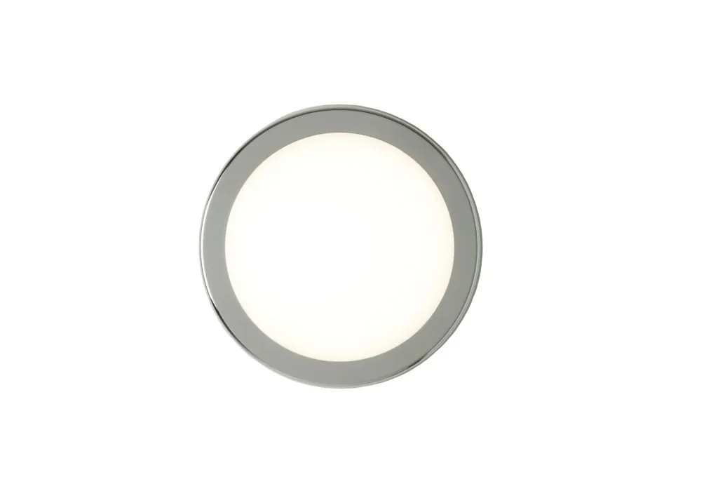 ECO Wand- und Deckenleuchte mit Wechselring in chrom und weiß, 22cm, 14 Watt, IP54
