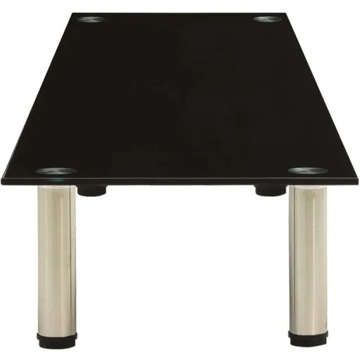 TV-Schrank 140x35x17 cm gehärtetes Glas schwarz