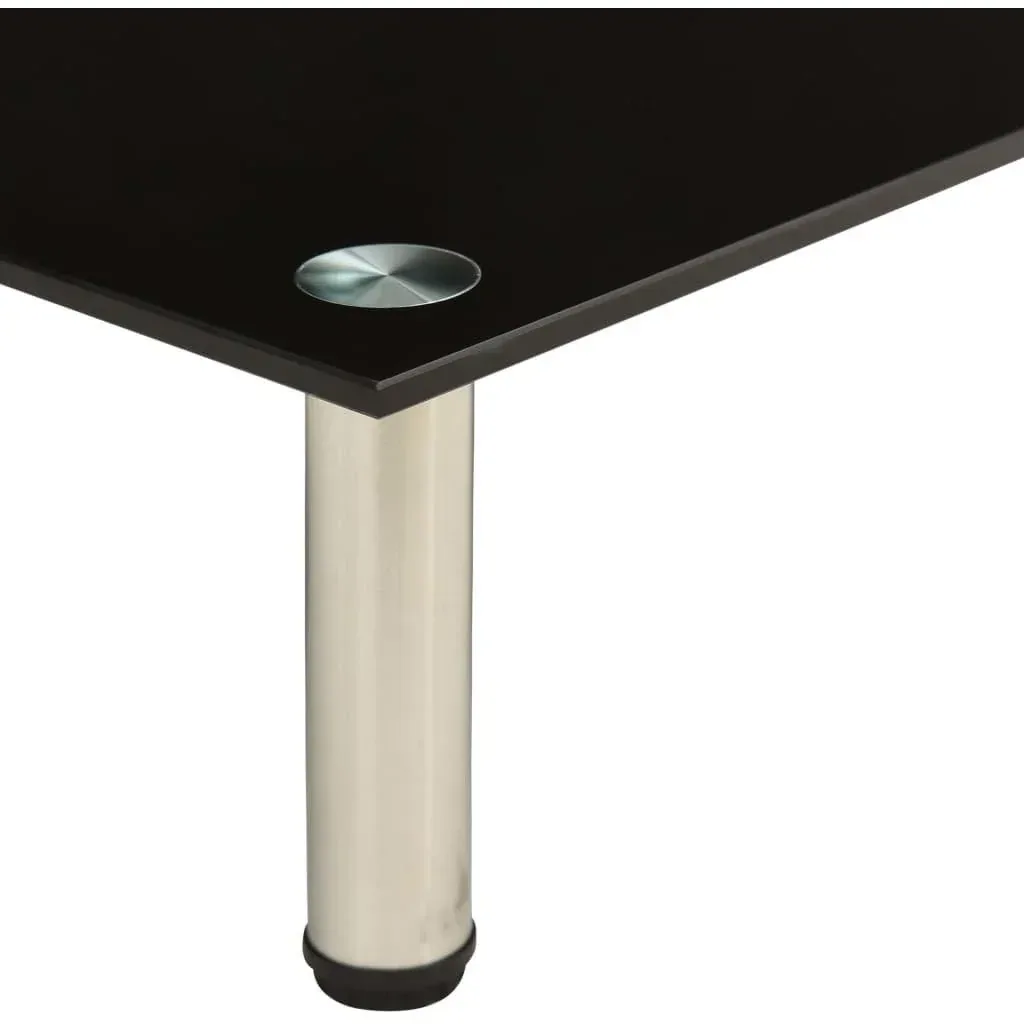 TV-Schrank 140x35x17 cm gehärtetes Glas schwarz