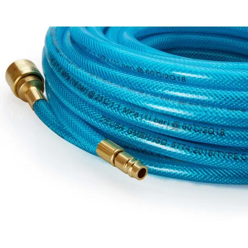 Pressluftschlauch mit Schnellkupplung und Stecker, 10 m