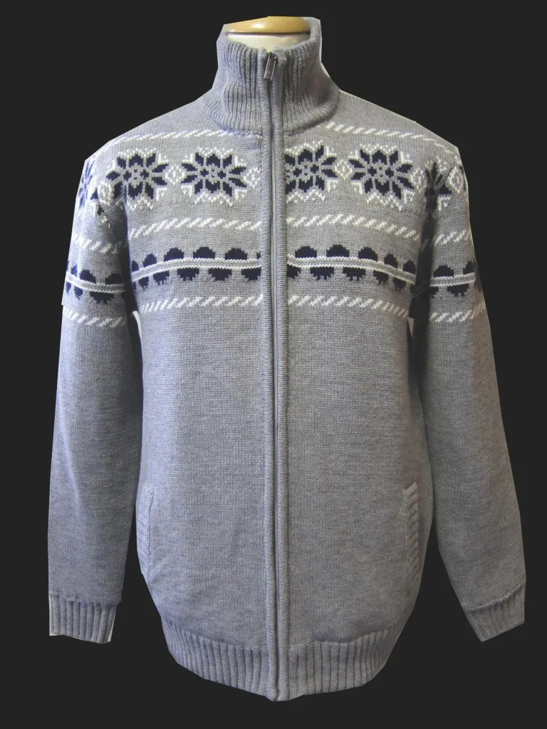 Strickjacke gefüttert, Farbe hellgrau, Gr.M