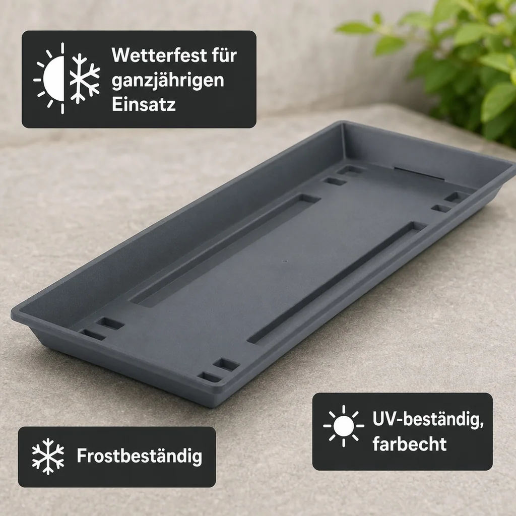 Blumenkasten-Untersetzer STANDARD ca.50 cm, anthrazit