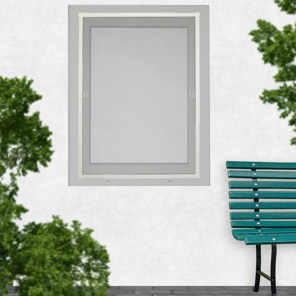 Teleskop-Insektenschutzfenster slim mit Pollenschutz ViPer 120 x 140 cm, weiß