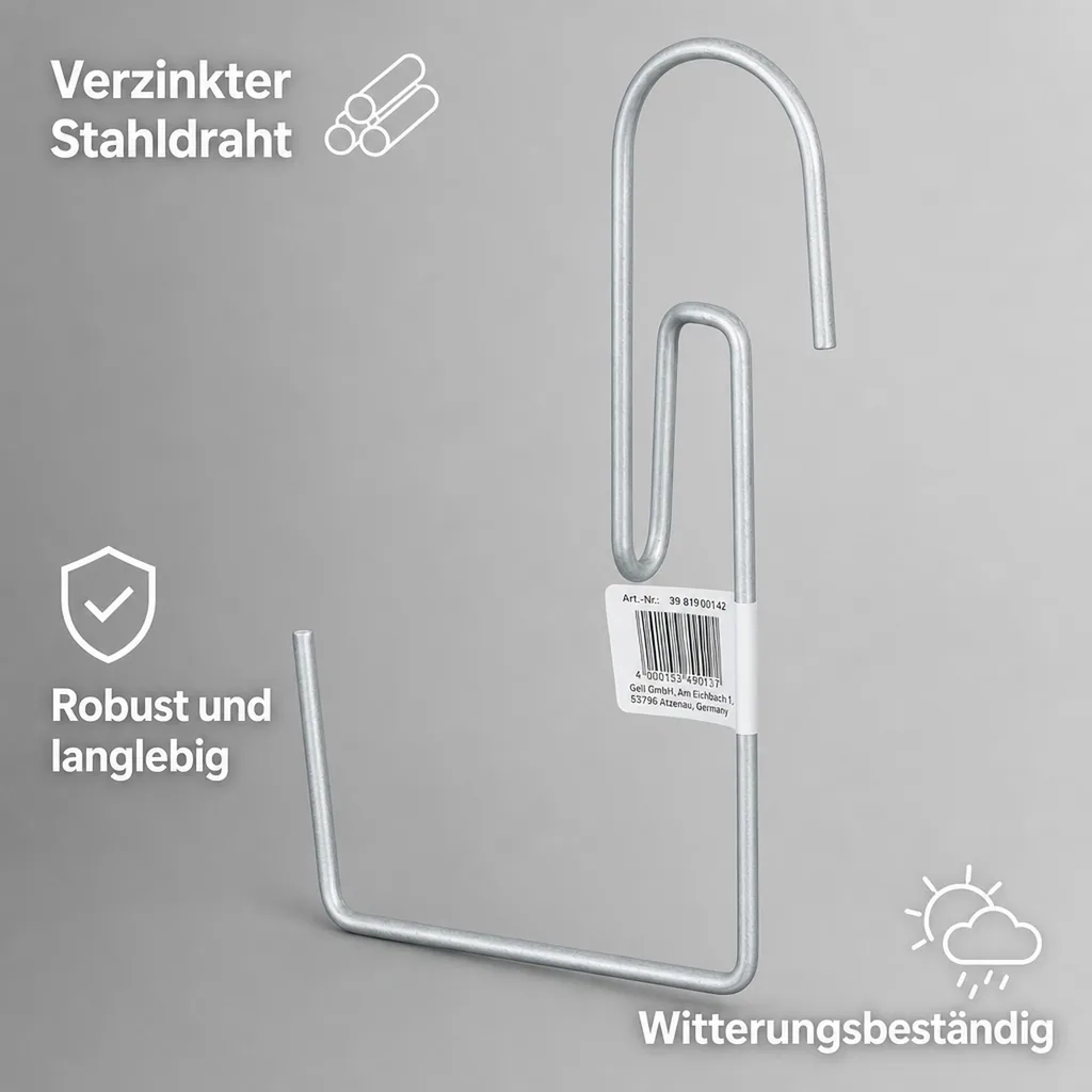 Blumenkastenhalter, Balkonkastenhalterung verzinkt, Typ G, 25kg, einfache Montage