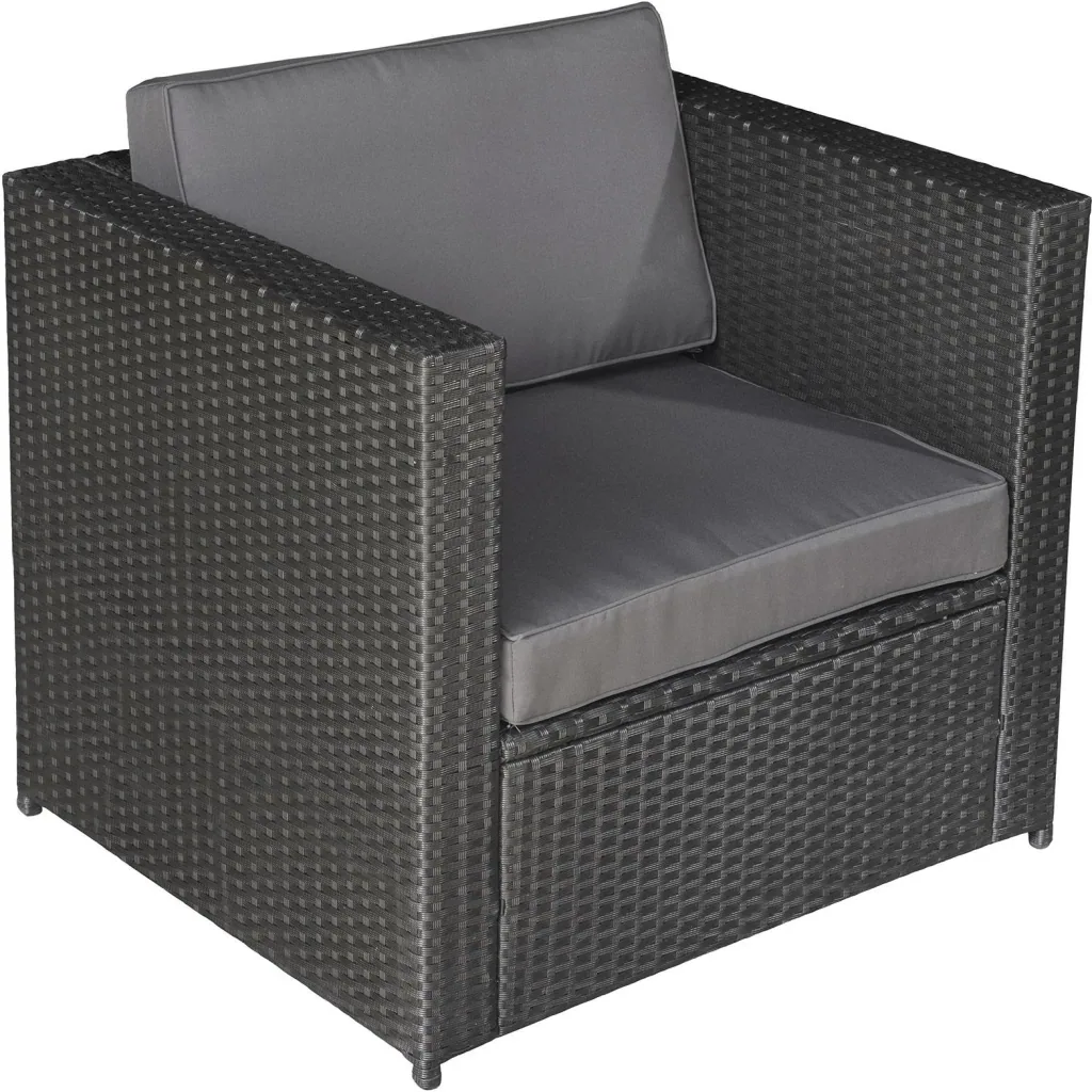 3-tlg, Polyrattan Gartengarnitur Gartenmöbel Garten-Set Sitzgruppe Loungeset inkl, Sitzkissen