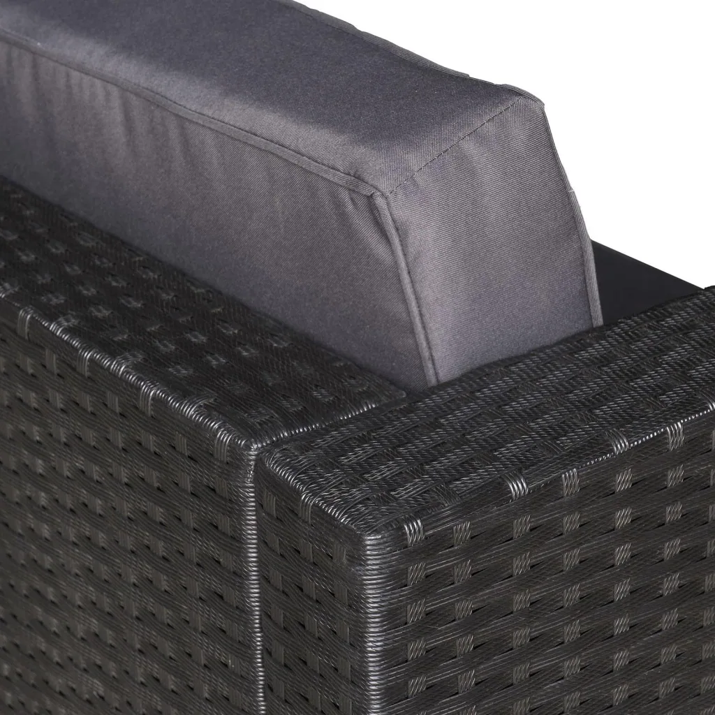 3-tlg, Polyrattan Gartengarnitur Gartenmöbel Garten-Set Sitzgruppe Loungeset inkl, Sitzkissen