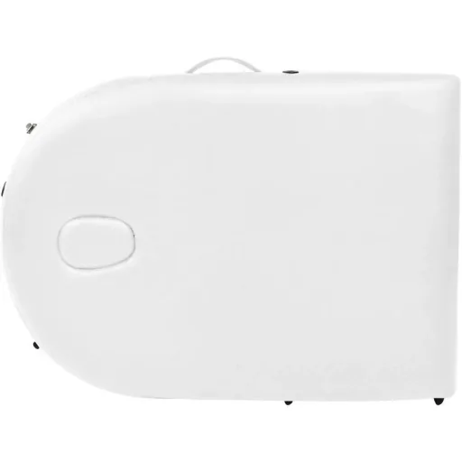 Klappbare Massageliege 10 cm dick mit 2 Nackenrollen oval weiß