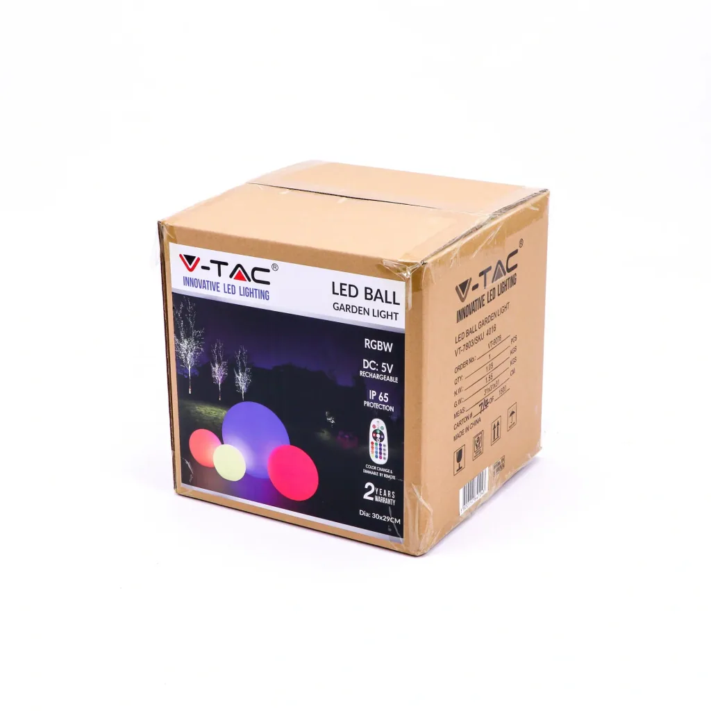 RGB-Party-Serie VT-7803 LED-Kugel - RGB - einschließlich Fernbedienung - wiederaufladbar - für den Außenbereich geeignet