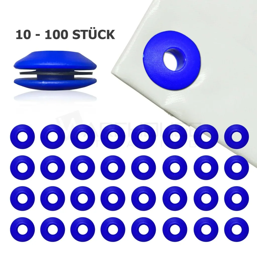 Planenösen, blau - 10 Stück