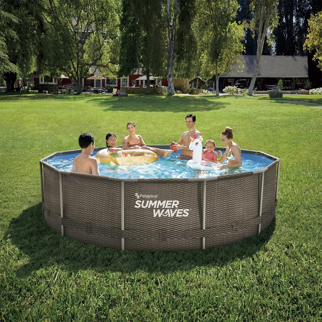 Active Frame Pool Ø366 x 91 cm rattan braun